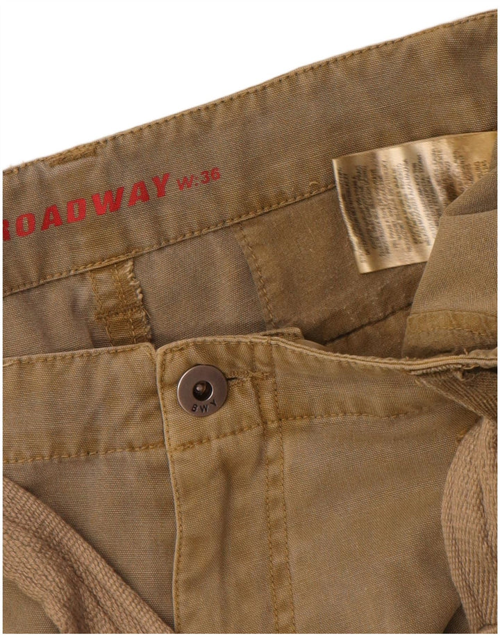Broadway Herren-Cargoshorts W36, große Khaki-Baumwolle