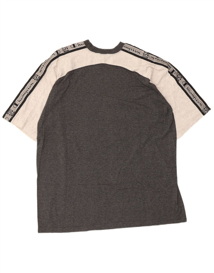 Champion Herren-T-Shirt mit Grafik, groß, Grau, Farbblock