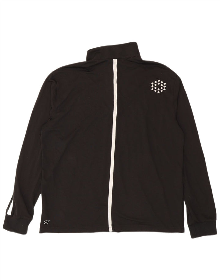 Puma Herren-Trainingsanzug mit Reißverschluss am Hals, großes, schwarzes Polyester