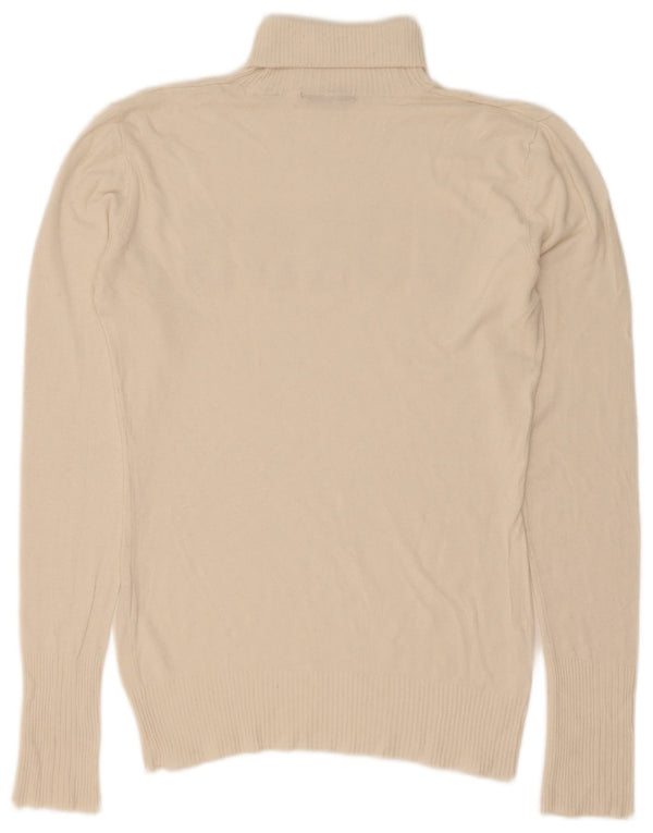 Guess Damen-Pullover mit Rollkragen, Grafik, UK 20 2XL, Off-White-Viskose