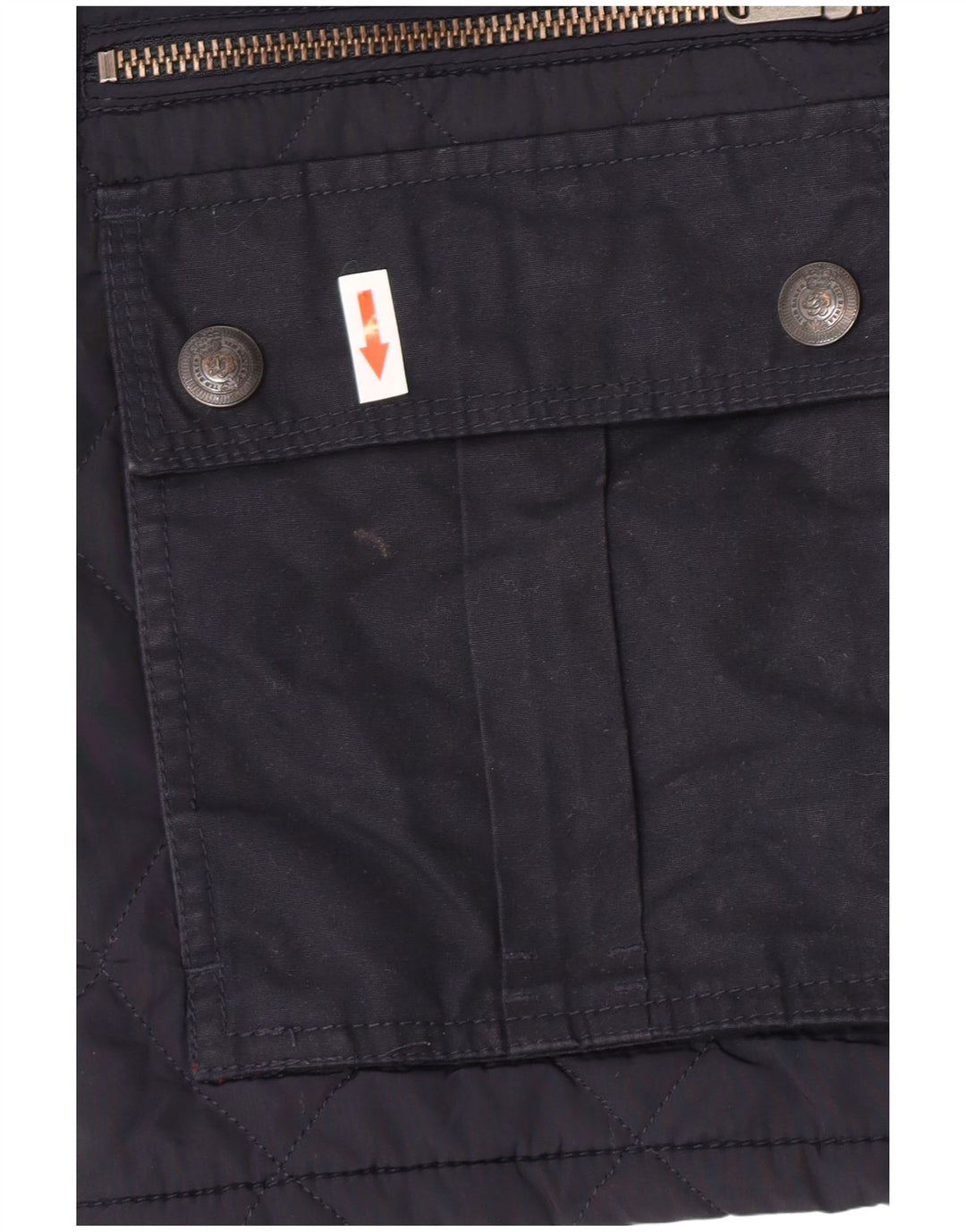 Ted Baker Steppjacke für Herren, Größe 4, groß, marineblaues Polyester