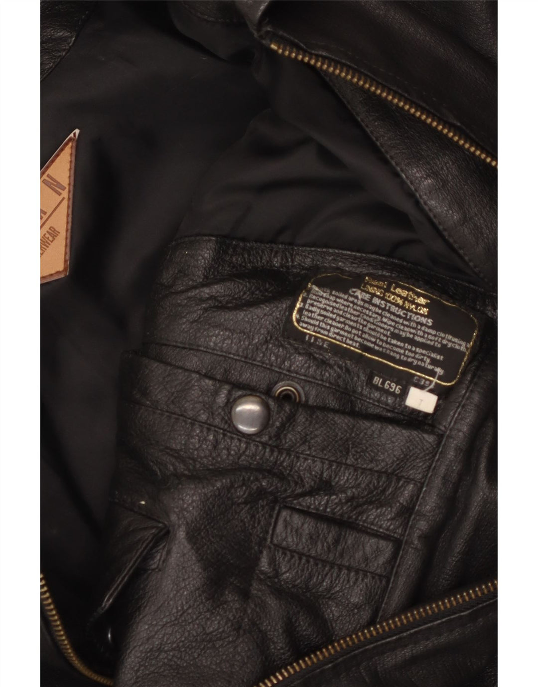 MILAN Herren Lederjacke UK 40 Großes schwarzes Leder