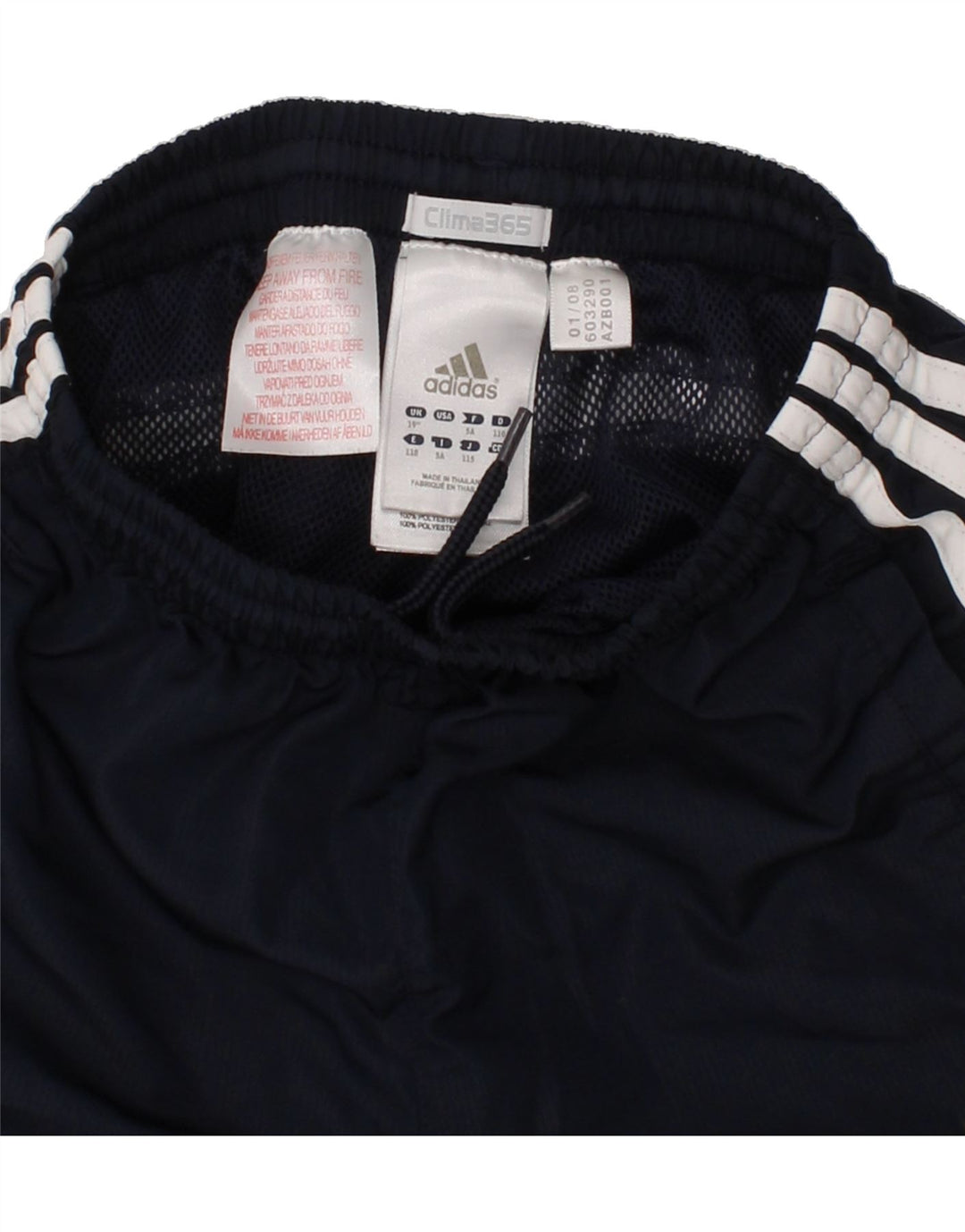 ADIDAS Boys Clima 365 Bermuda Sport Shorts 4-5 Years Navy Blue Polyester Vintage Adidas and Second-Hand Adidas from Messina Hembry 