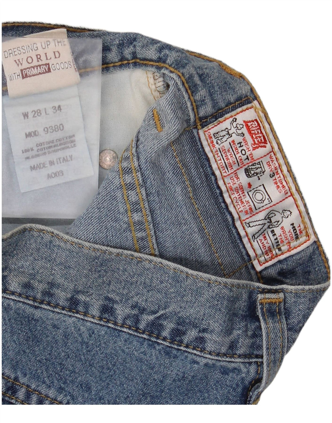 Rifle Damen Straight Jeans W28 L34 Blaue Baumwolle