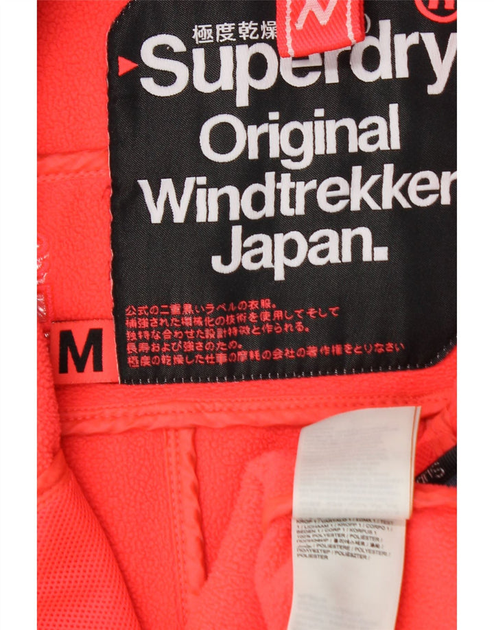 SUPERDRY Damen Windtrekker Windjacke UK 14 Mittelblaues Polyester