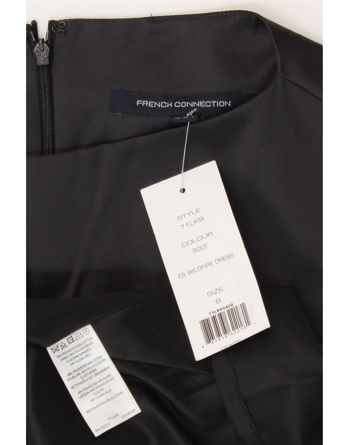 French Connection Damen Ärmelloses A-Linien-Kleid, Größe S, Schwarz, Polyester