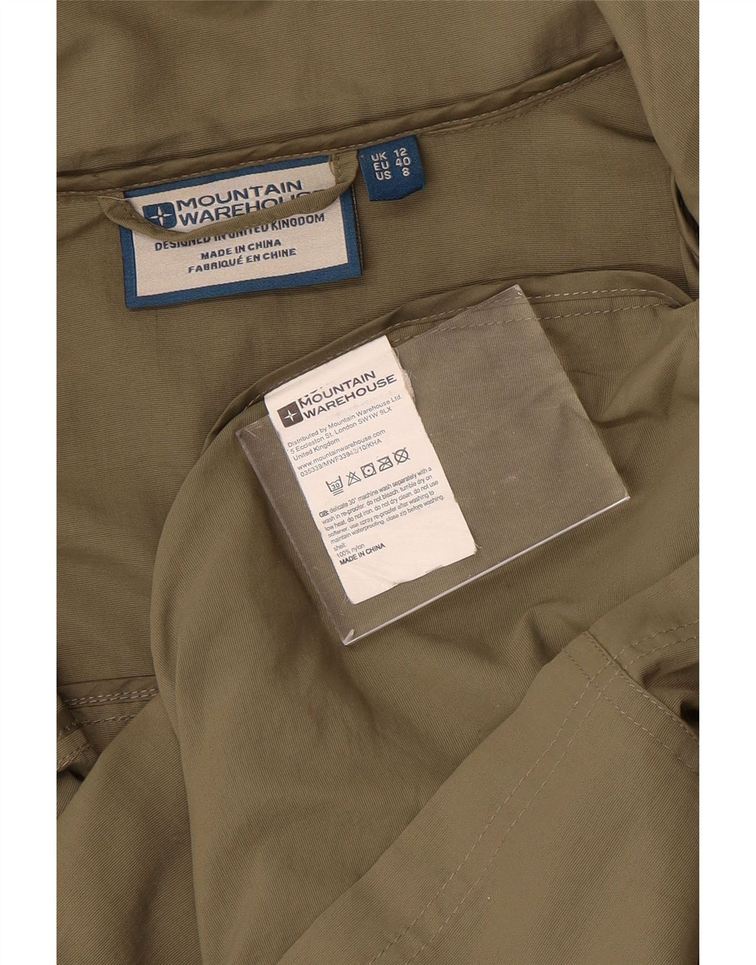 Mountain Warehouse Damen-Utility-Jacke mit Kapuze, UK 12, Medium Khaki, Nylon