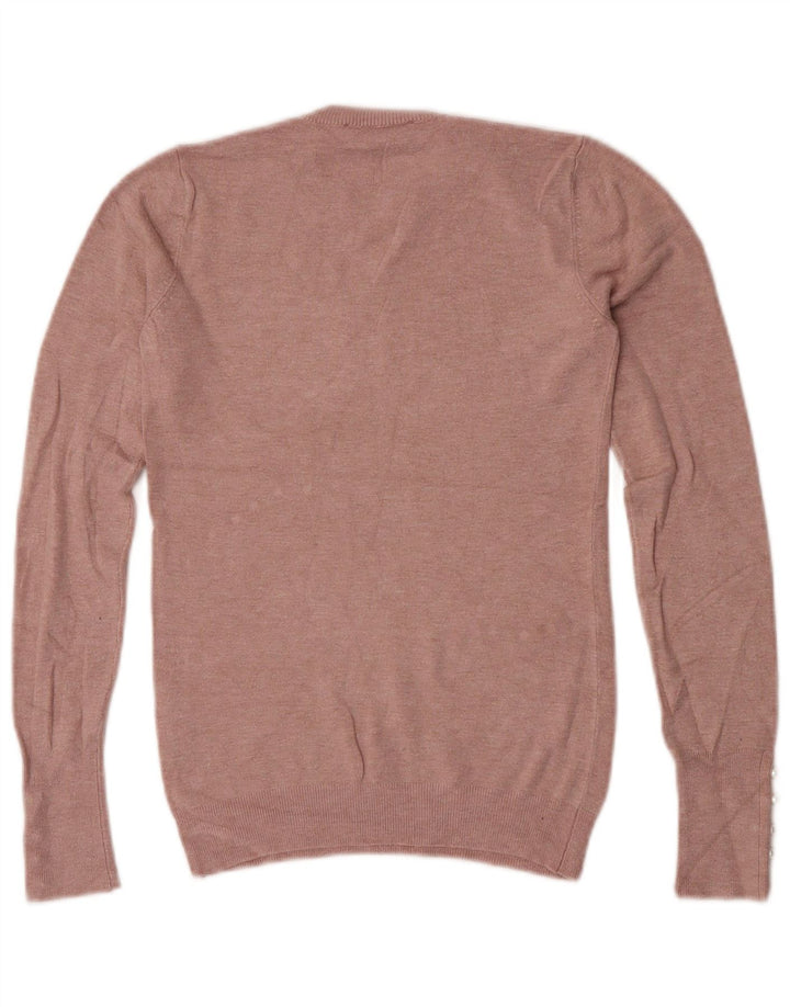 Zara Damen-Pullover mit Rundhalsausschnitt, Gr. 8, Rosa