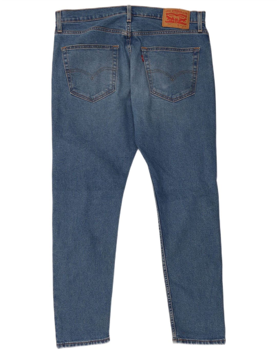 Levi's Damen 512 Tapered Slim Jeans W34 L30 Blaue Baumwolle