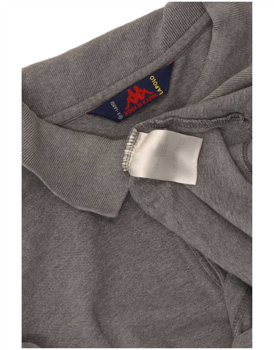 Kappa Herren Poloshirt XL Grau Baumwolle
