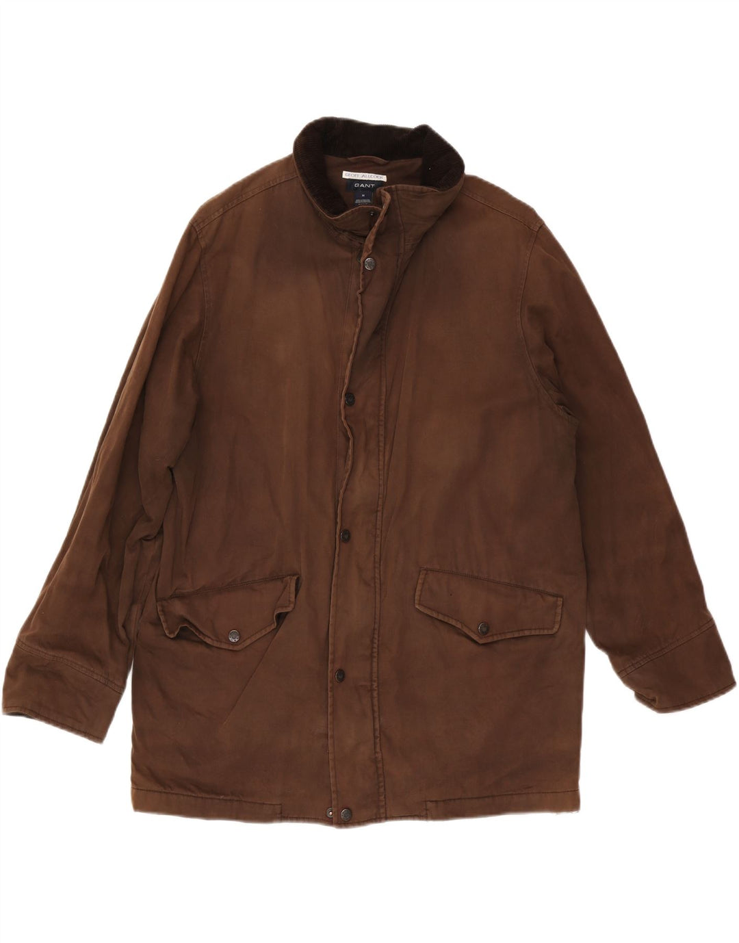 Gant Herren-Utility-Jacke mit Kapuze, UK 38, mittelbraune Baumwolle