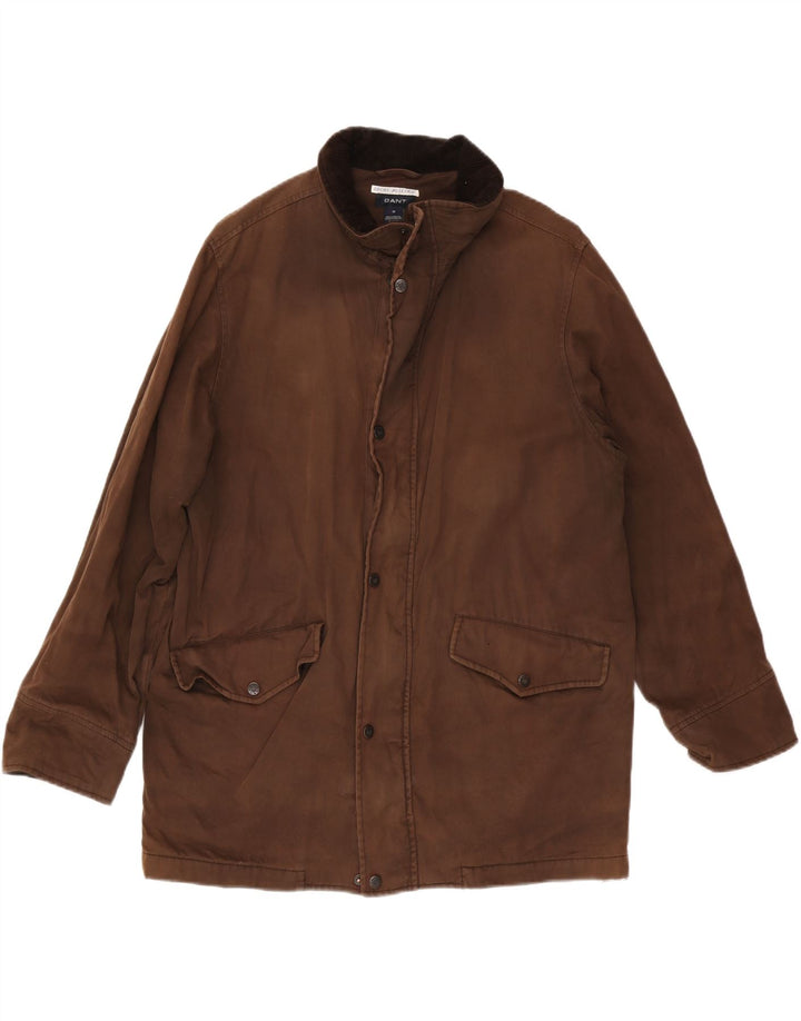 Gant Herren-Utility-Jacke mit Kapuze, UK 38, mittelbraune Baumwolle