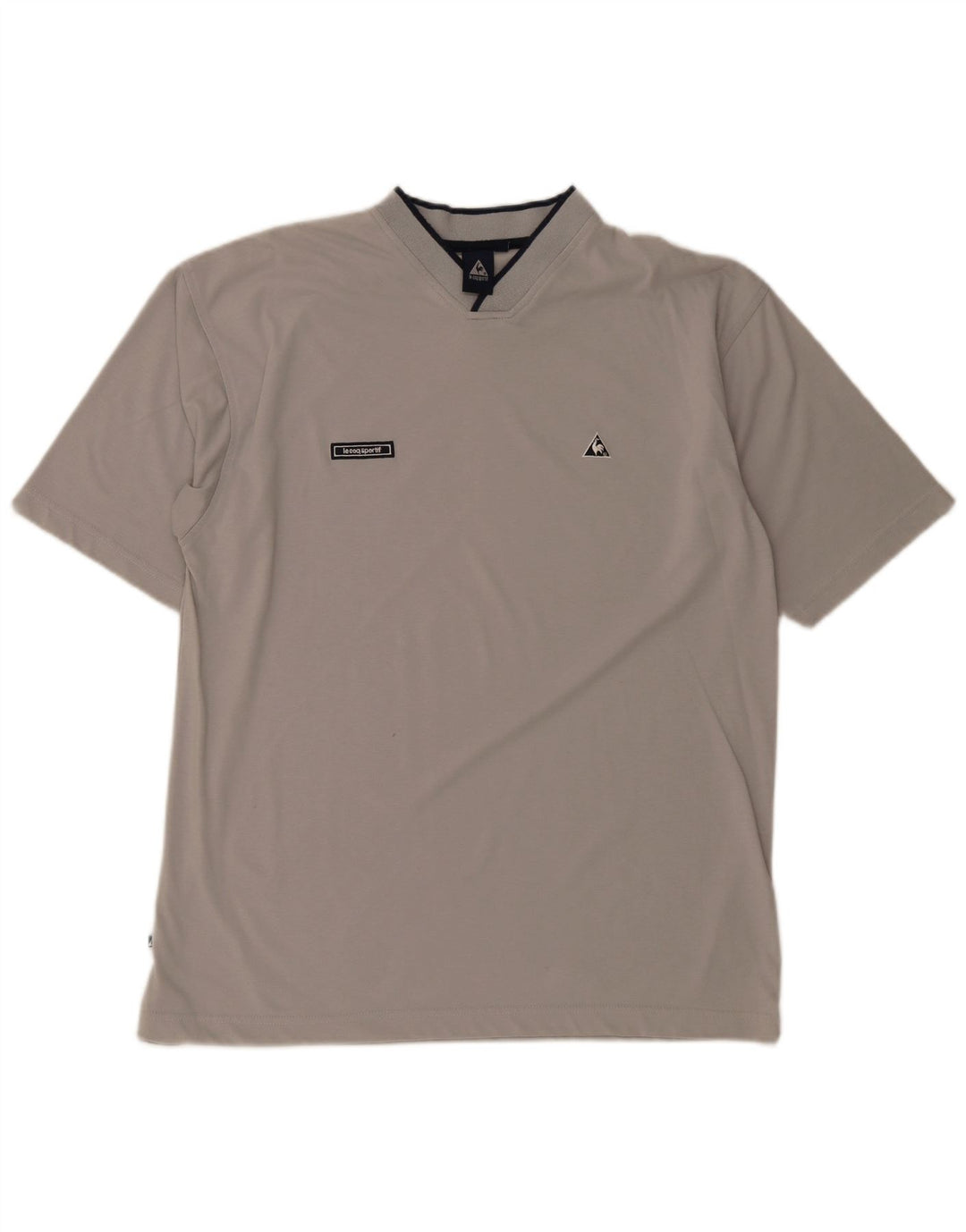 Le Coq Sportif Herren T-Shirt Top Large Grau Polyester