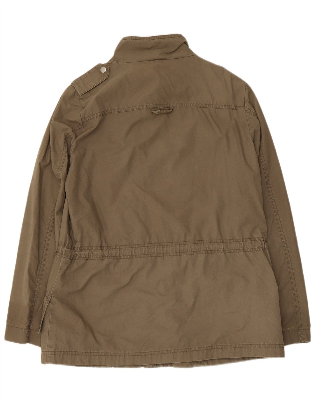Zara Damen Militärjacke UK 14 Medium Khaki Baumwolle