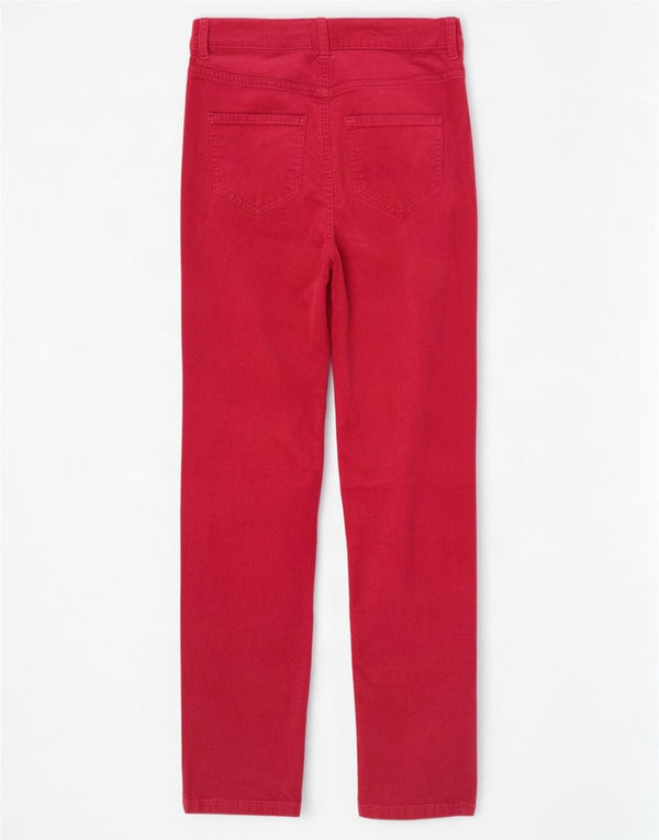 Marks & Spencer Damen Slim Cordhose UK 10 Small W28 L28 Rot