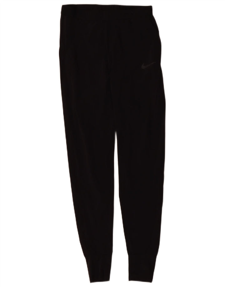 NIKE Damen Dri Fit Trainingshose UK 6 XS Schwarz Polyester