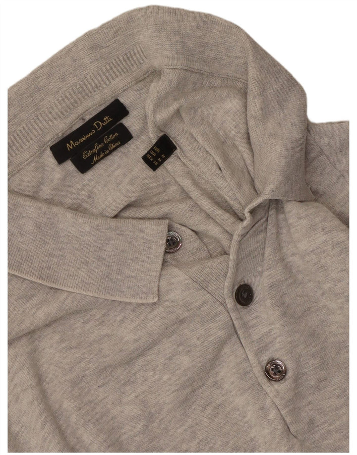 Massimo Dutti Herren Poloshirt Mittelgrau meliert
