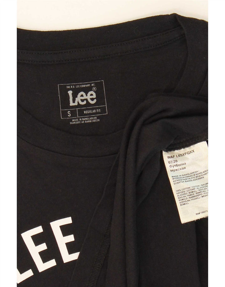 Lee Herren-T-Shirt mit normaler Passform, Grafik, Größe S, Schwarz, Baumwolle