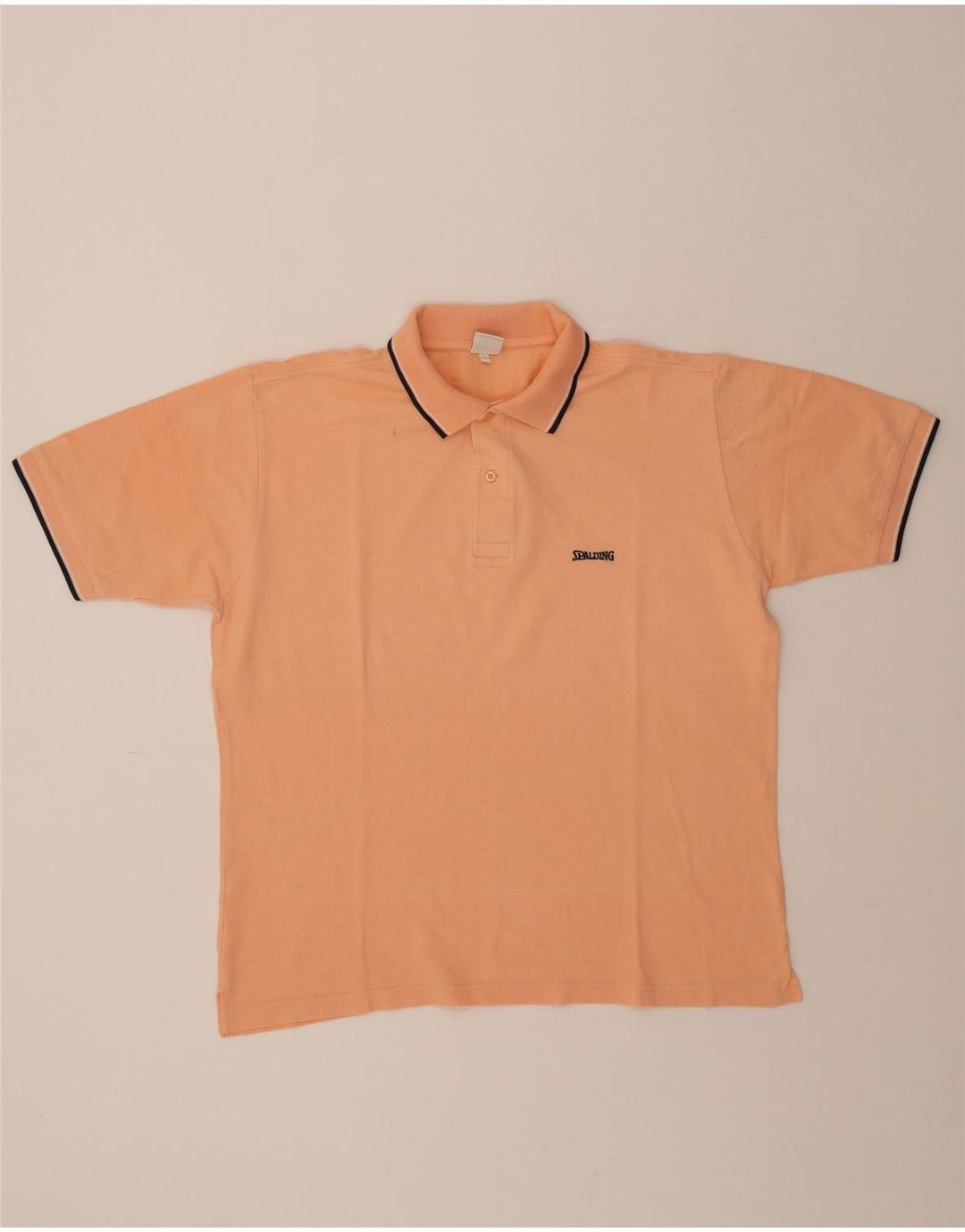 SPALDING Mens Polo Shirt Large Orange Cotton Vintage Spalding and Second-Hand Spalding from Messina Hembry 