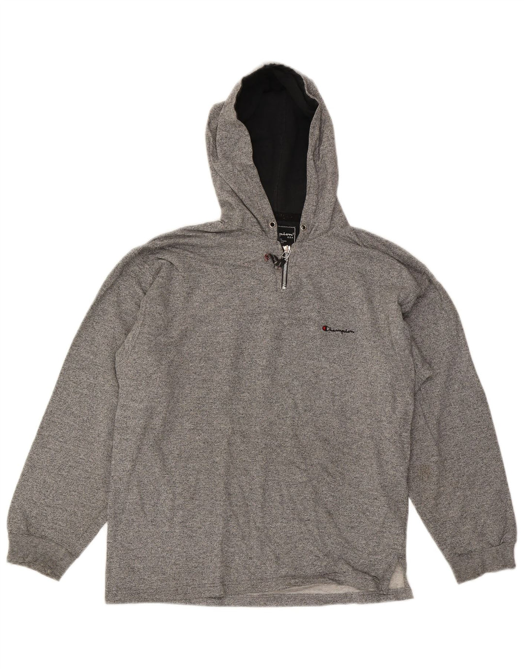 CHAMPION Herren-Kapuzenpullover, groß, grau gesprenkelte Baumwolle