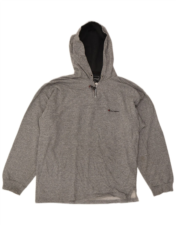 CHAMPION Herren-Kapuzenpullover, groß, grau gesprenkelte Baumwolle