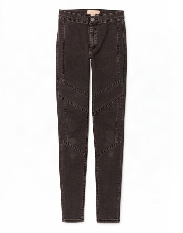 Topshop Damen Joni Skinny Jeans W28 L32 Schwarze Baumwolle