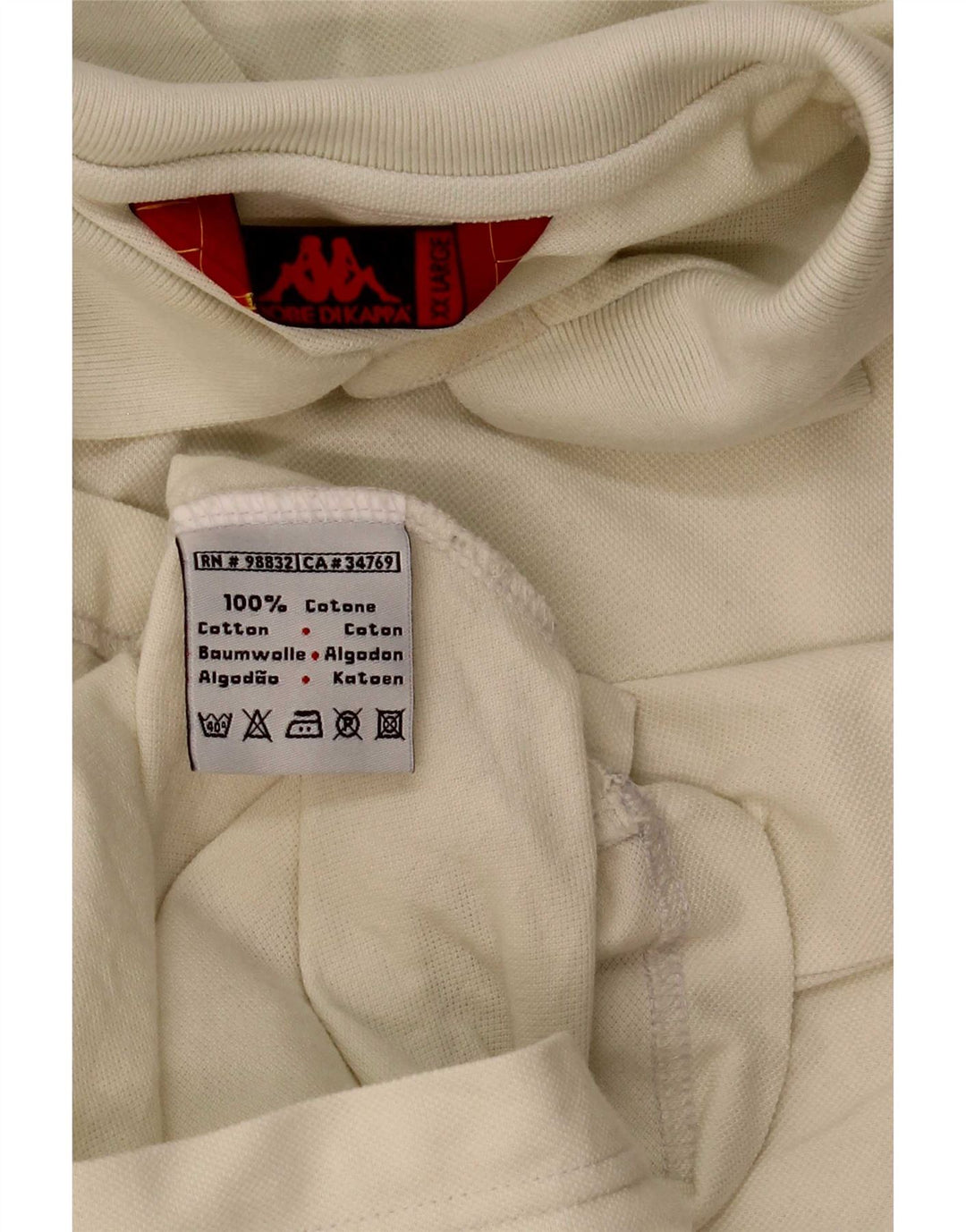 Kappa Herren Poloshirt 2XL Beige Baumwolle