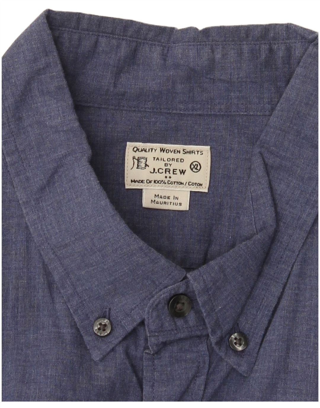 J. CREW Herrenhemd XL, blaue Baumwolle