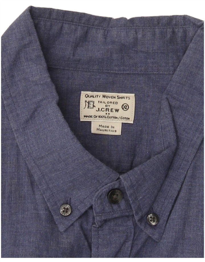 J. CREW Herrenhemd XL, blaue Baumwolle