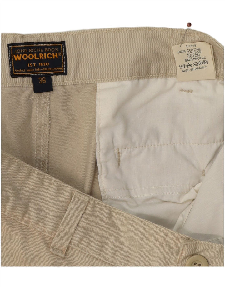 Woolrich Herren gerade Chinohose W36 L29 Beige Baumwolle