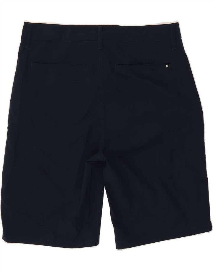 HURLEY Mens Chino Shorts W29 Small Navy Blue Polyester Vintage Hurley and Second-Hand Hurley from Messina Hembry 