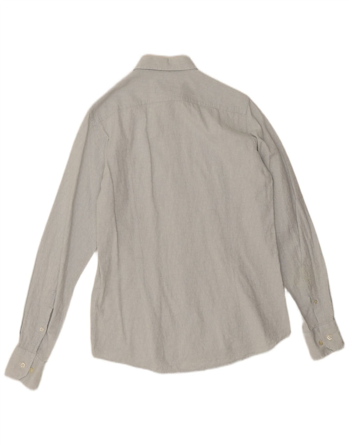 Fred Perry Herren-Hemd mit abstraktem Muster, superschlanke Passform, mittelweiße Baumwolle
