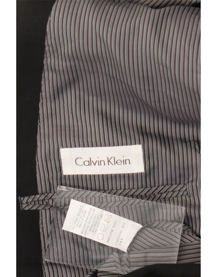 Calvin Klein Herren-Blazer mit 2 Knöpfen, UK 44, große schwarze Wolle