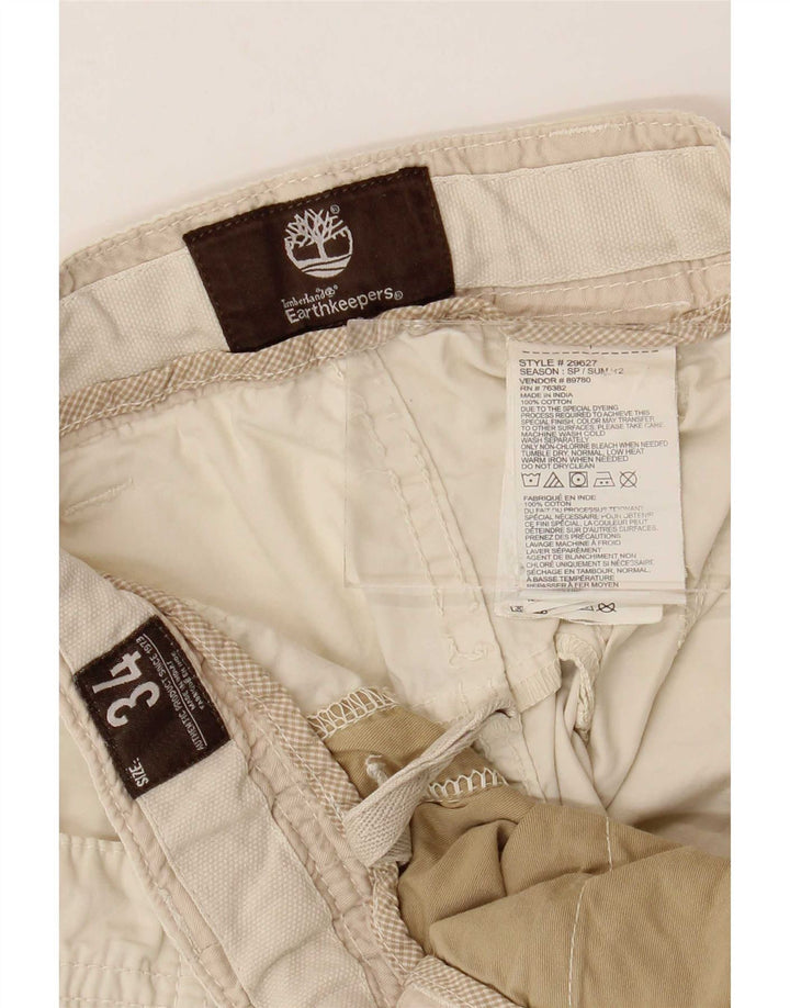 Timberland Herren Chinoshorts W34 Große graue Baumwolle