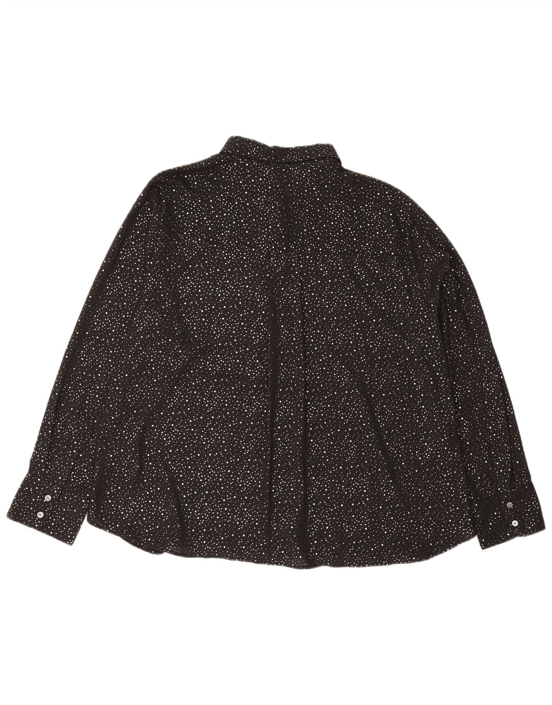 Marks & Spencer Damen-Hemdbluse in Übergröße, Gr. 18, XL, Schwarz gefleckt