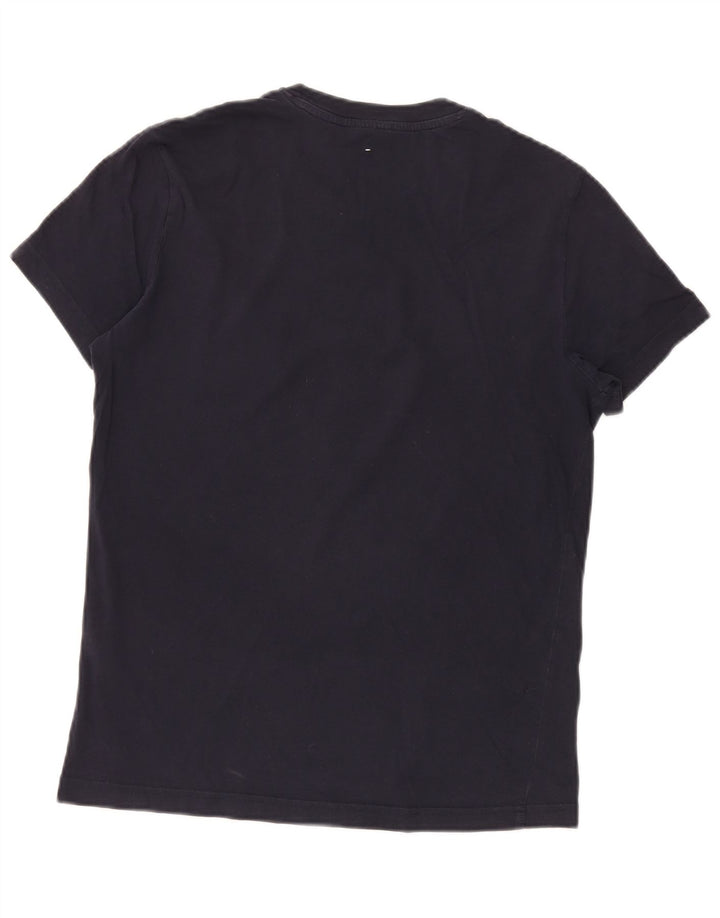 Champion Damen Grafik-T-Shirt-Oberteil UK 14 Medium Marineblau
