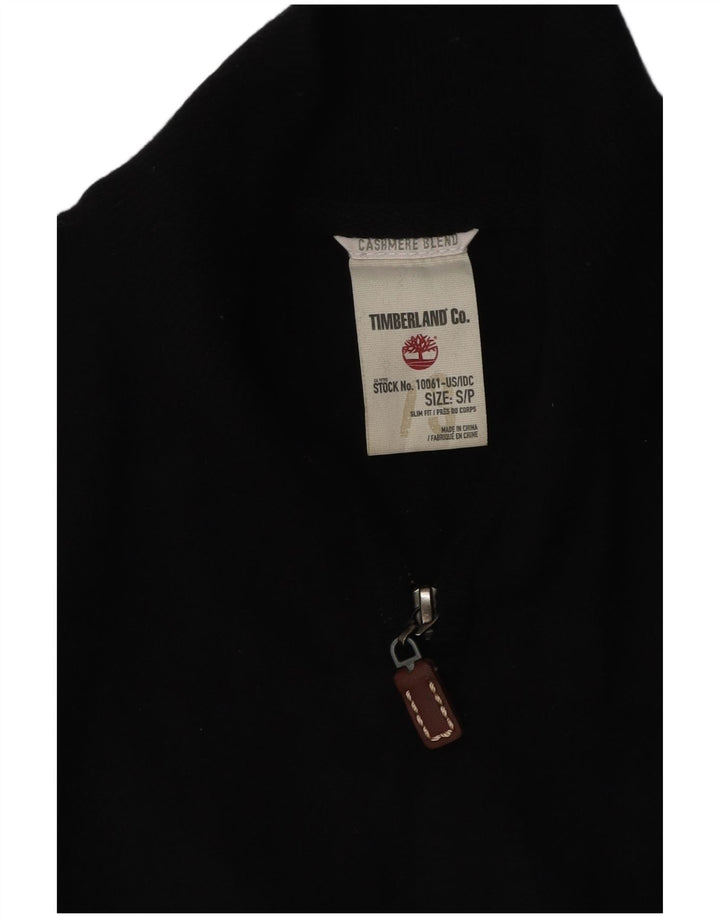 TIMBERLAND Herren-Pullover mit Reißverschluss am Hals, Größe S, schwarzer Kaschmir
