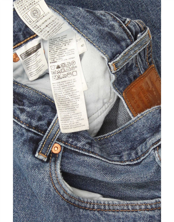 Levi's Herren Straight Jeans W32 L32 Blaue Baumwolle