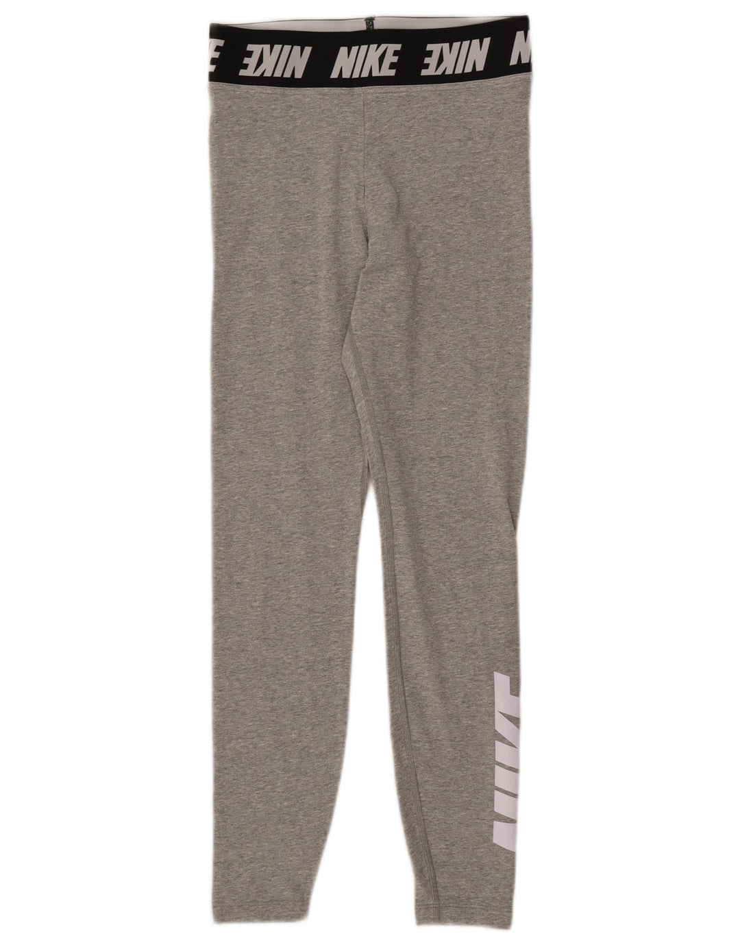 NIKE Damen Grafik-Leggings UK 8 Small Graue Baumwolle