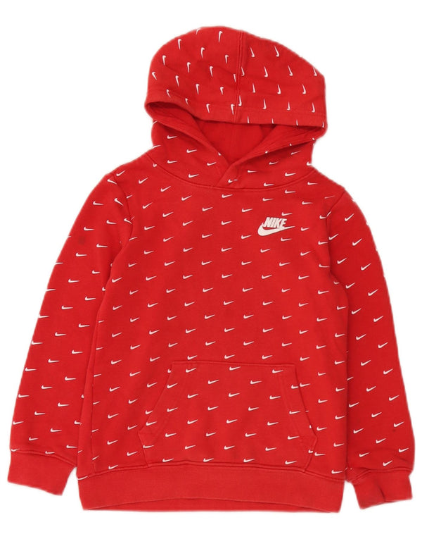 Nike Jungen Kapuzenpullover, 6–7 Jahre, rote Baumwolle