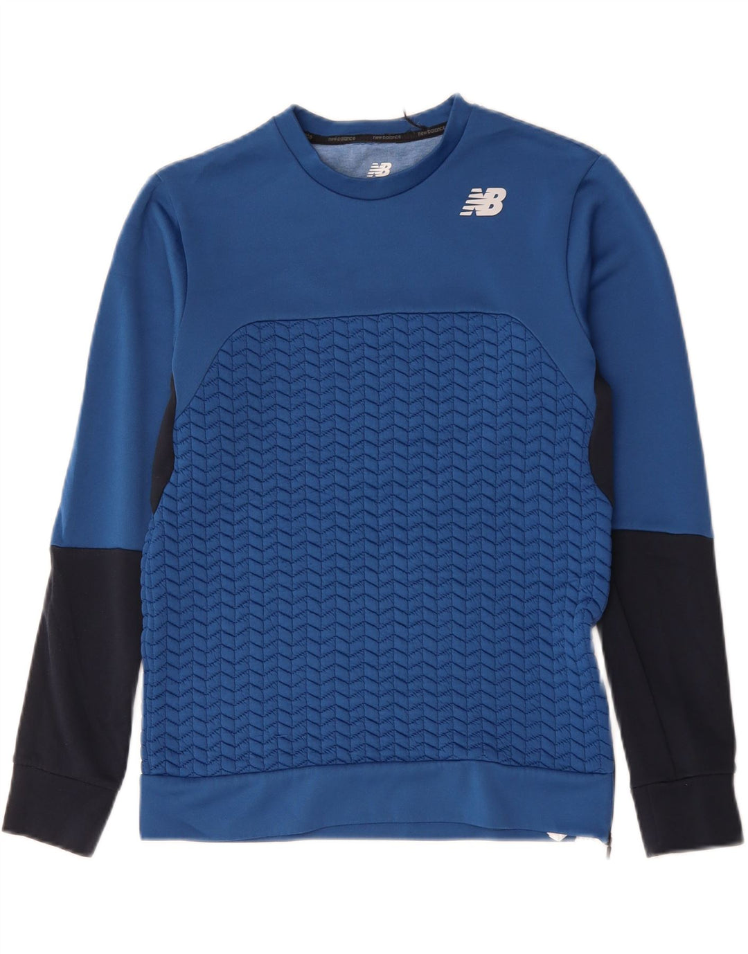 NEW BALANCE Herren-Sweatshirt-Pullover, kleines blaues Farbblock-Polyester