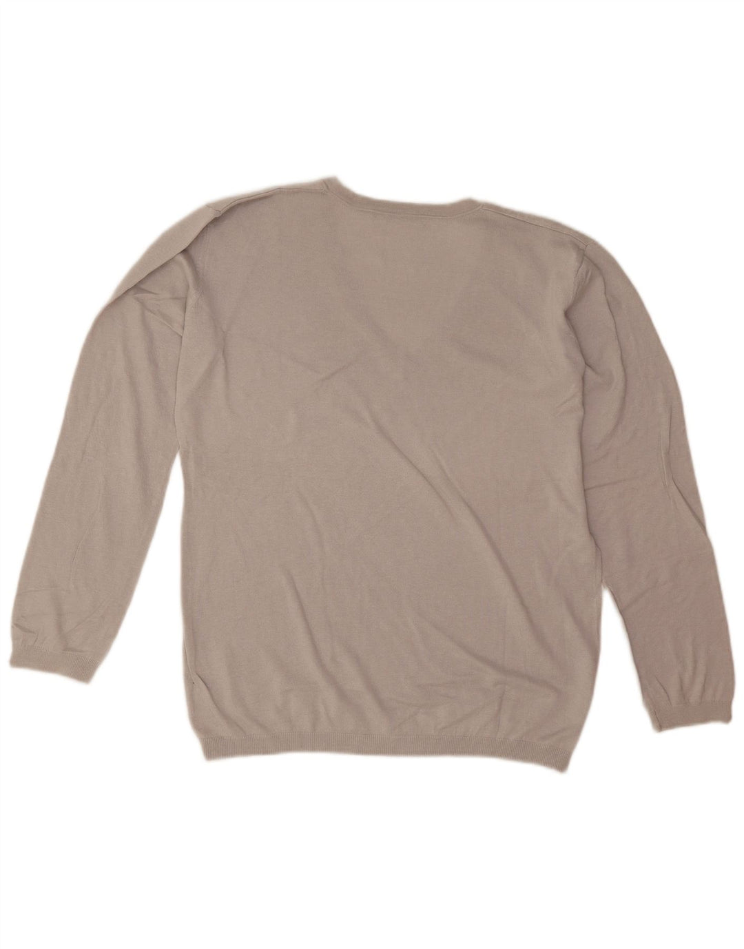 Lacoste Damen-Pullover mit V-Ausschnitt, Größe 44, große graue Seide