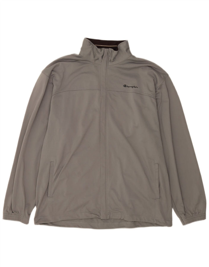 Champion Herren-Trainingsanzug-Top-Jacke XL, graues Polyester