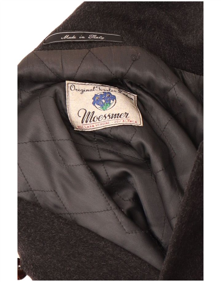 Moessmer Herrenmantel IT 56 3XL Graue Wolle