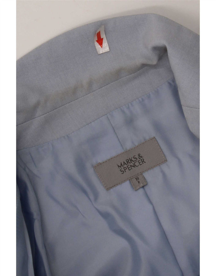 Marks & Spencer Damen-Blazer mit 2 Knöpfen, Gr. 10, klein, Blau