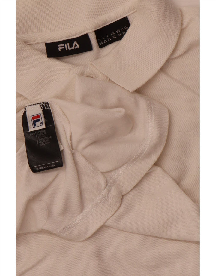 FILA Herren Poloshirt XL aus weißer Baumwolle