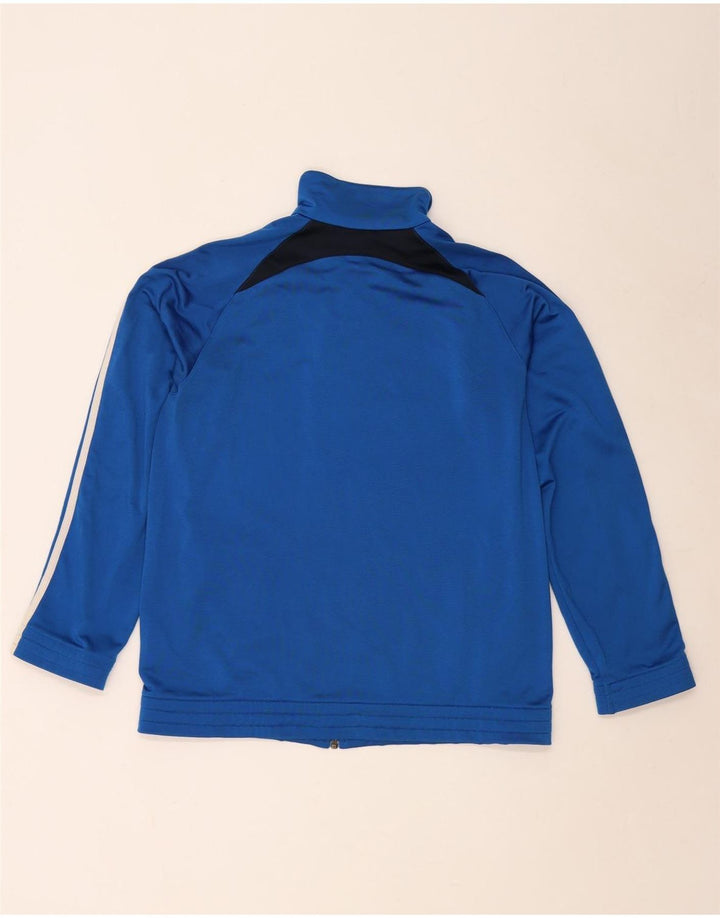 Adidas Jungen-Trainingsanzug-Top-Jacke, 15–16 Jahre, blaues Colourblock-Polyester