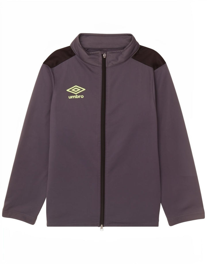 Umbro Jungen-Trainingsanzug-Top-Jacke, 11–12 Jahre, graues Polyester