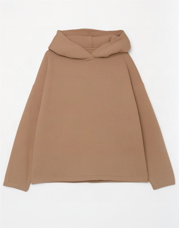 Jack Wills Damen-Pullover mit Kapuze, übergroß, Gr. 12, Mittelbeige