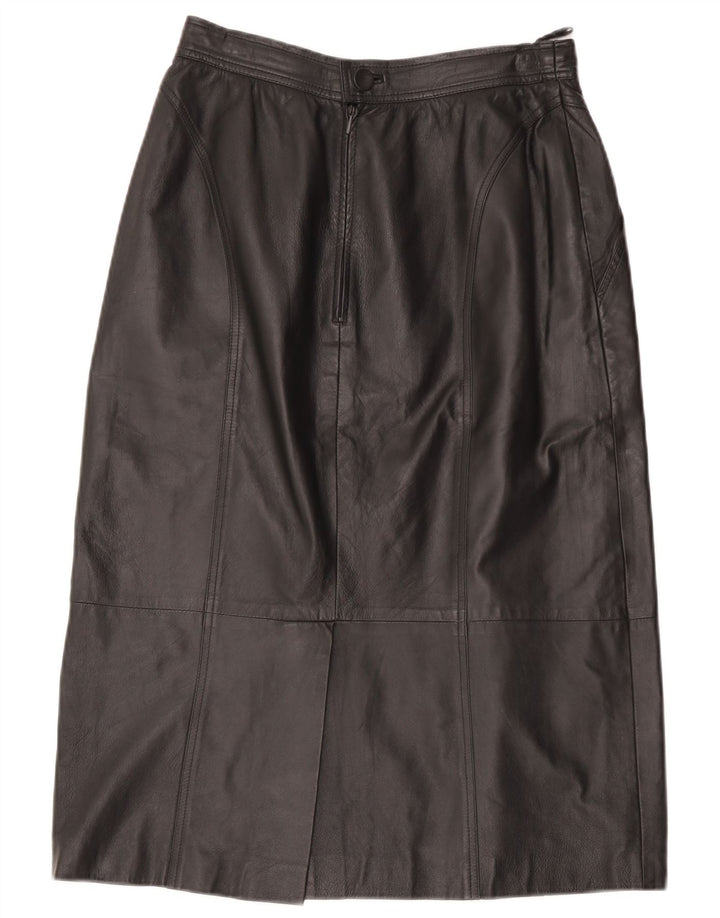 Vintage Damen Lederrock W28 Medium Schwarz